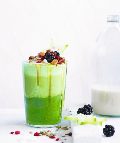 Green supreme layered smoothie
