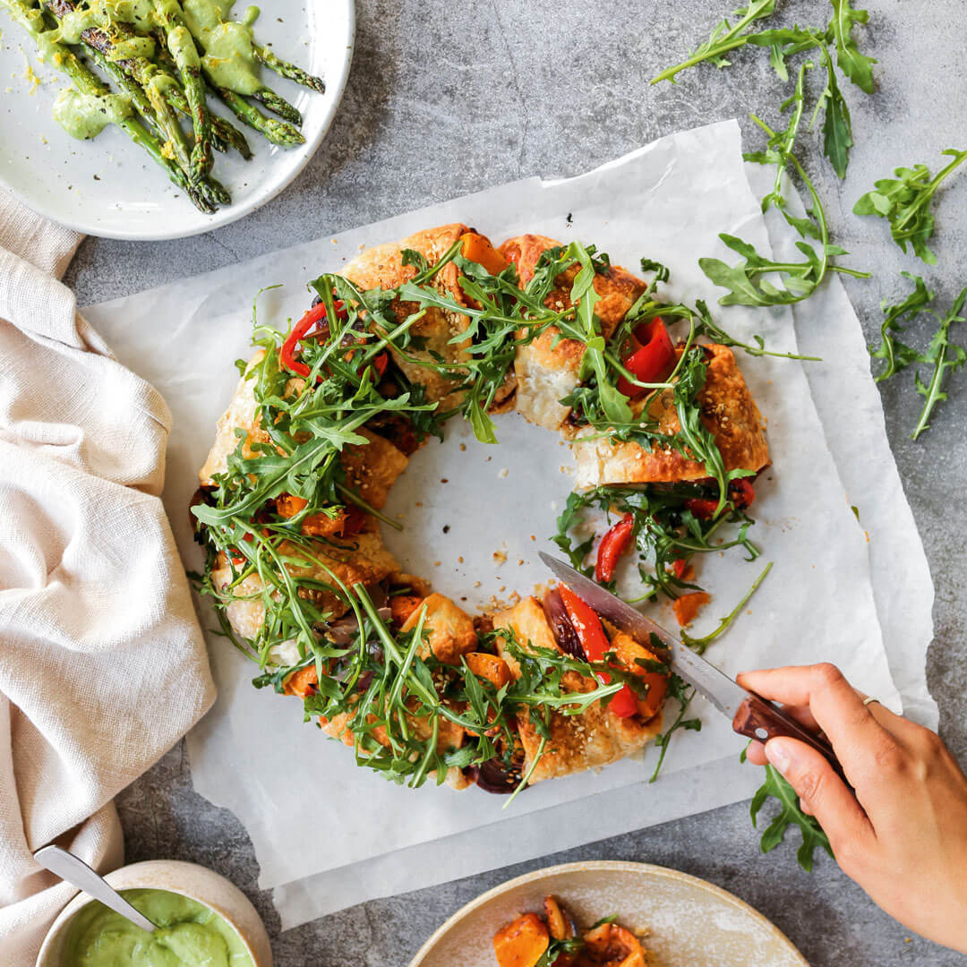 Talia Yilmaz's smoky roast pumpkin pastry wreath