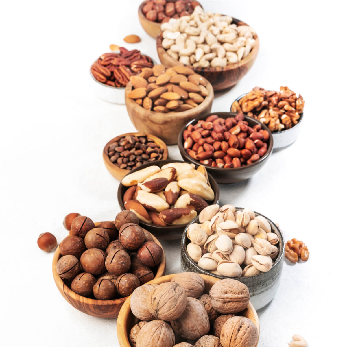 Healthy plant based protein protein in nuts