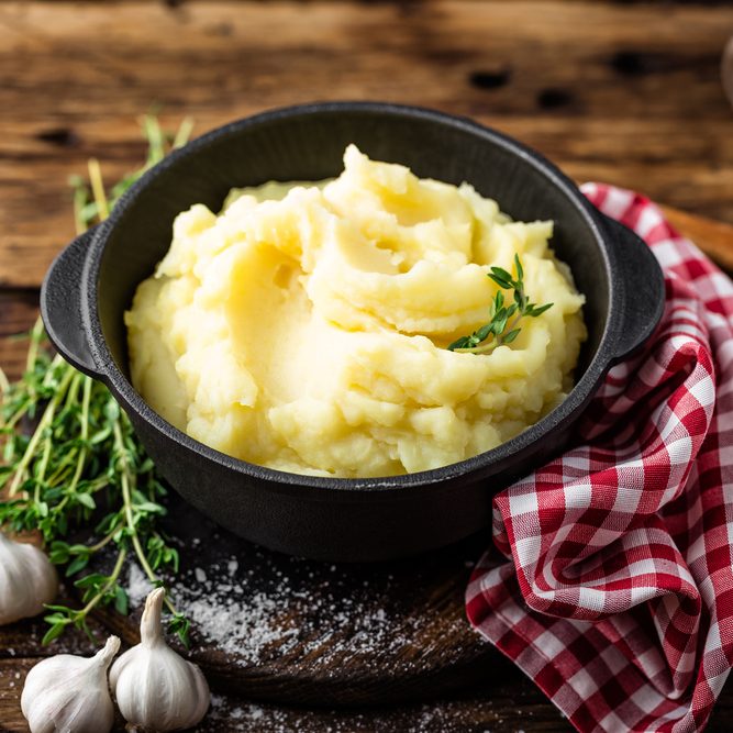 Garlic mashed potato by Adam and Emma from I should be souvlaki