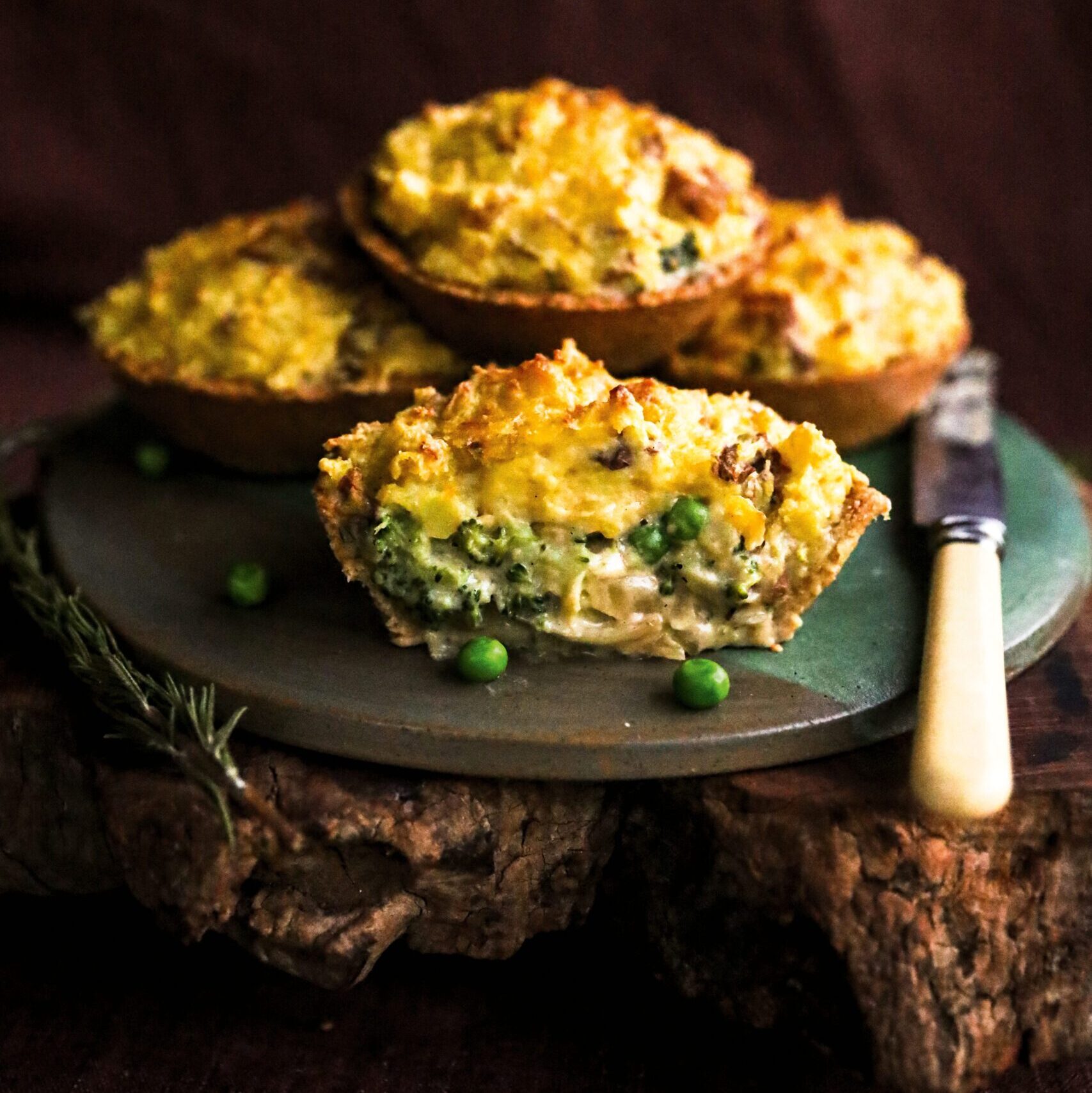 Potato top creamy veg pies - by vegan recipe creator Katie White