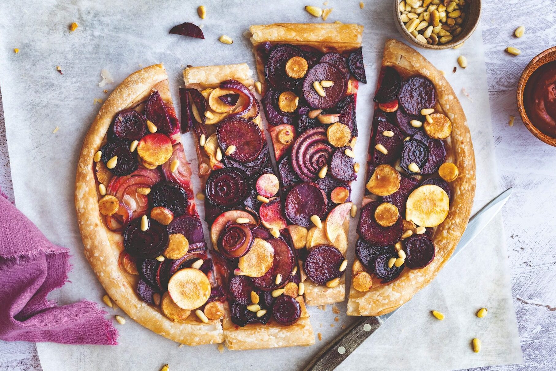 Parsnip and miso tart | Nourish plant-based living