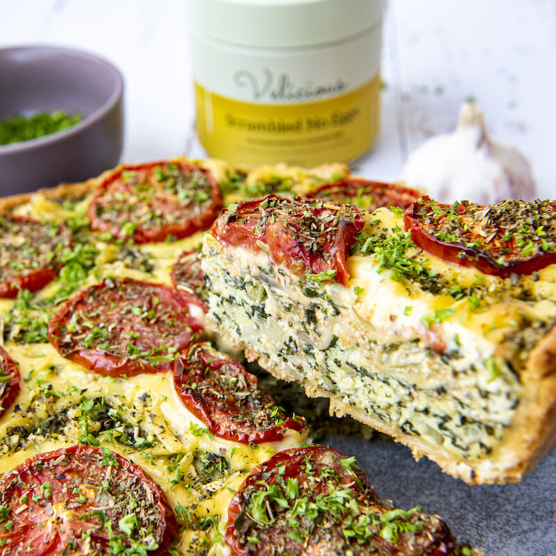 Delicious vegan quiche made with Velicious
