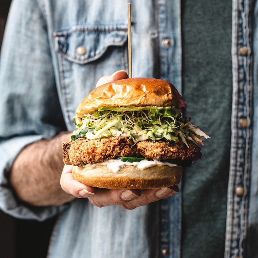 Kentucky-style cauliflower burger