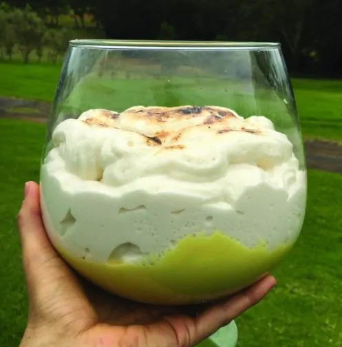 Lemon meringue raw dessert