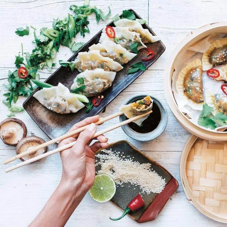Shiitake pumpkin dumplings