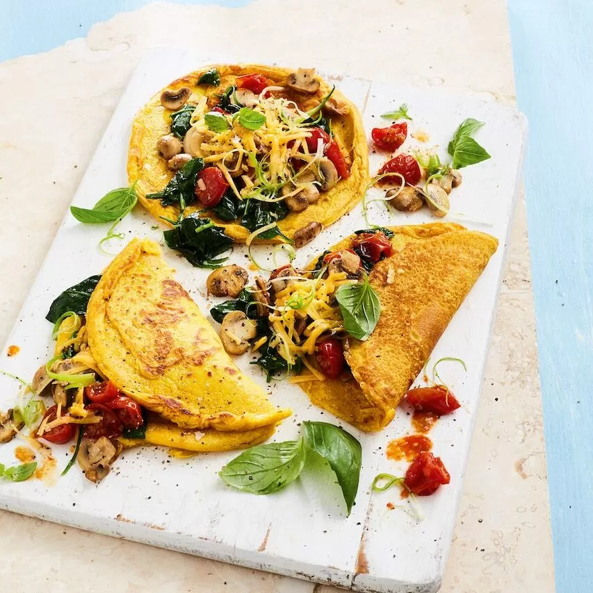 Yogi’s protein-packed chickpea omelette
