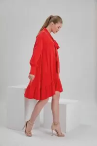 Noacode Mia Cupro red dress