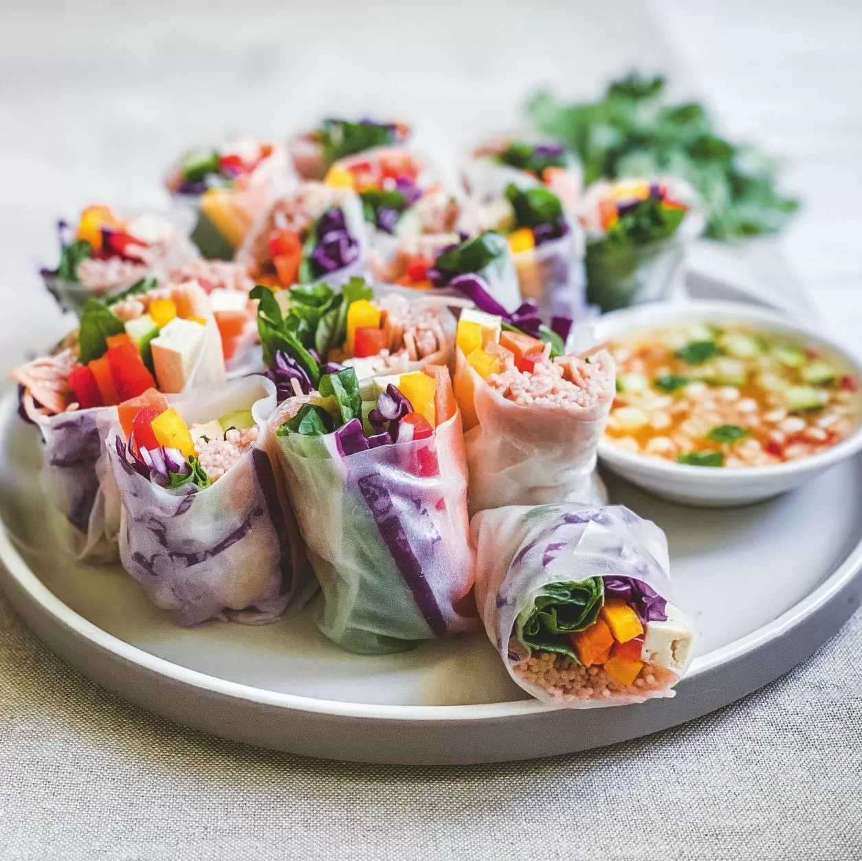 Rainbow Rice Paper Rolls