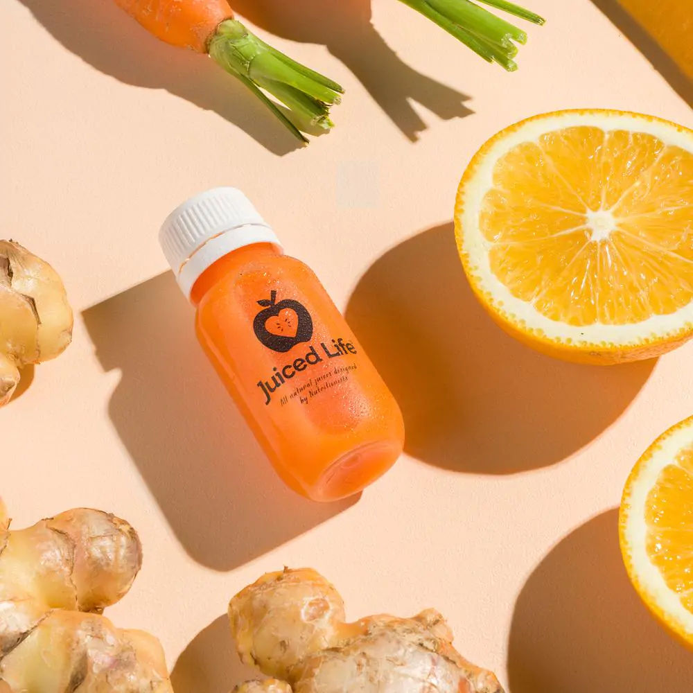 Juiced Life superfood shot with ginger