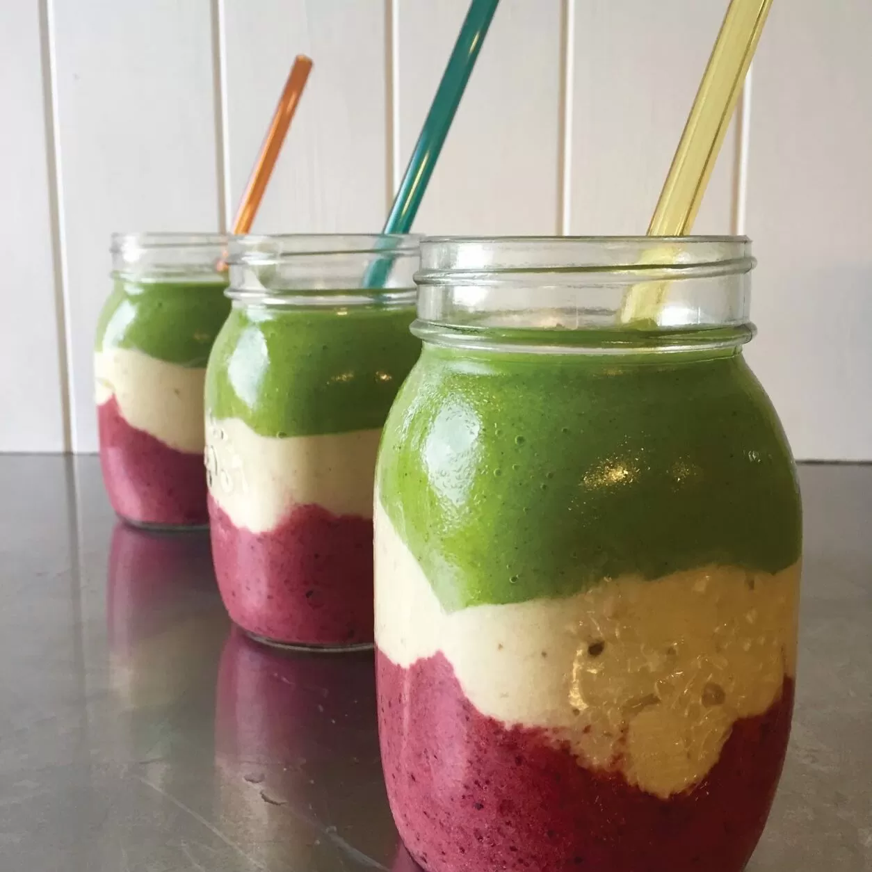 Rainbow breakfast smoothie