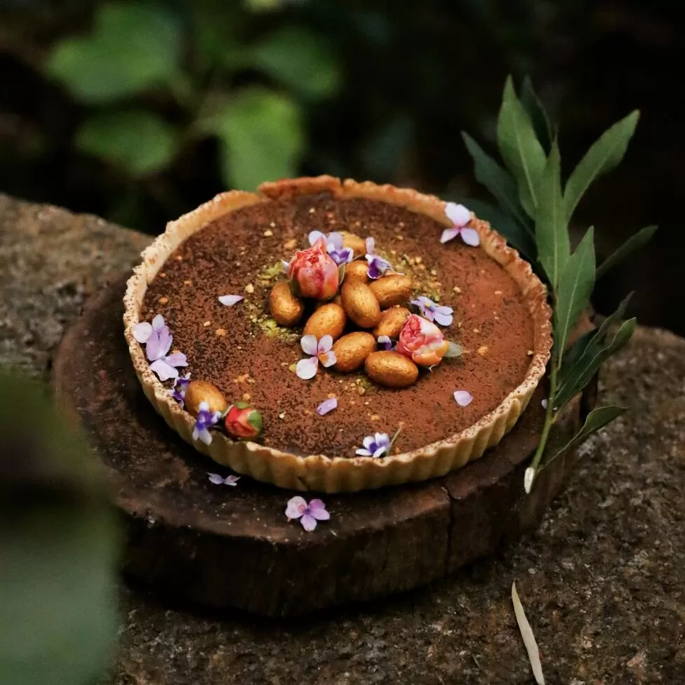 Chocolate and bay tart