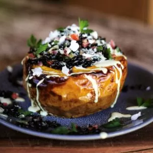 Roast Butternut Stuffed with Black barley Salad - by Katie White