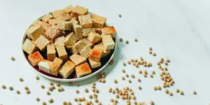 Tofu in bowl