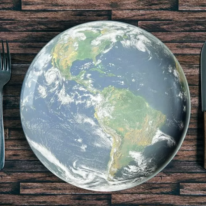 Planet on a plate