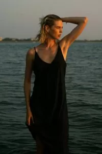 Neu Nomads, Bias Cut Slip Dress in Black, from $227