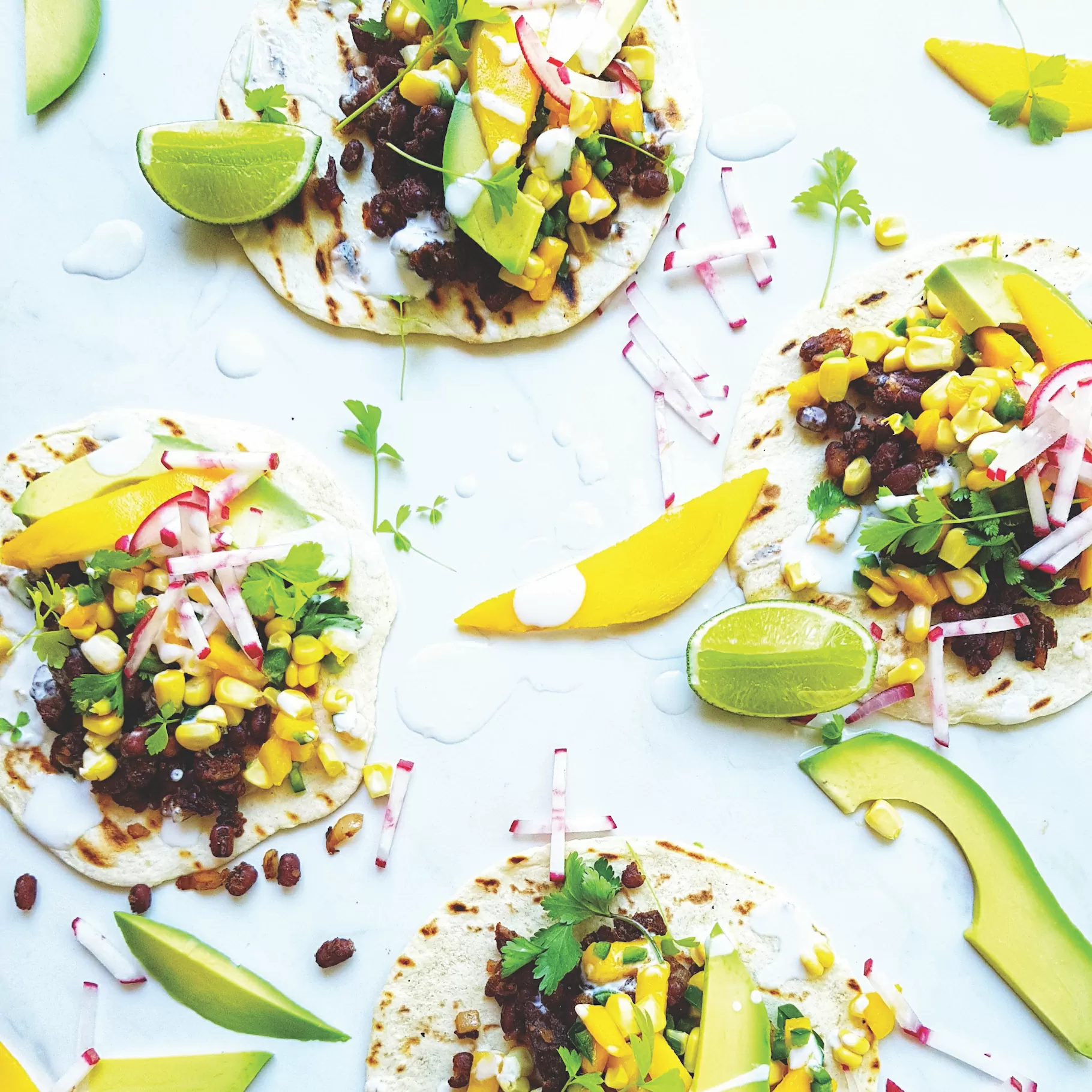 Soft smokey tempeh tacos