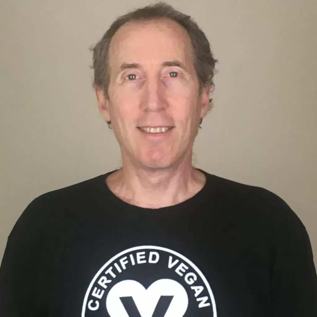 David in 'Certified Vegan' T shirt
