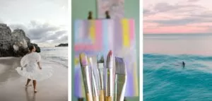 Images depicting different types of moving mediations - Images, L to R: Deeana Arts, Rachel Claire, Jess Loiterto on Pexels